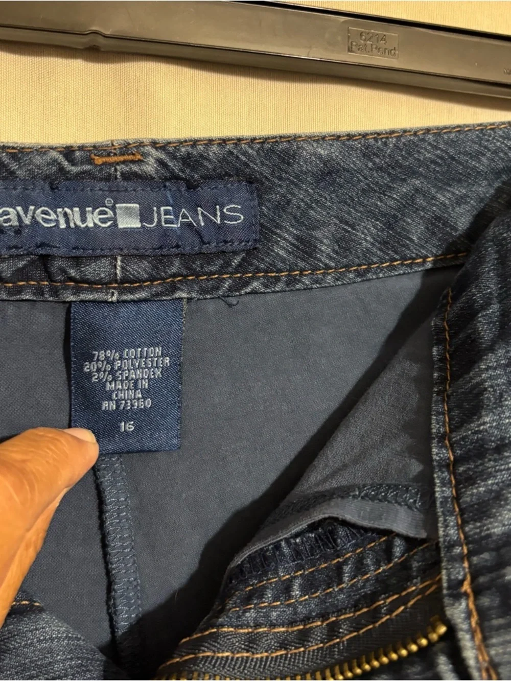 Avenue Jeans size 16 Classic Blue Denim Mini Skort